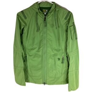 Women's MOUNTAIN HARD WEAR Lightweight Jacket w/Hood Full Zip - Size 4 - Green